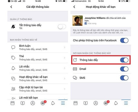 Khắc phục lỗi iPhone không hiện thông báo facebook 