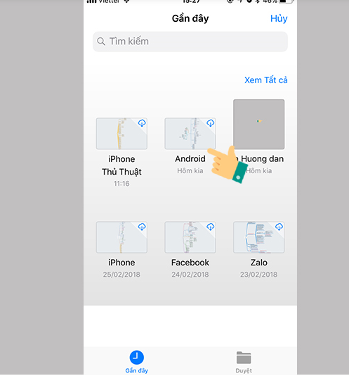 Sử dụng ứng dụng Google Drive trên iPhone để chuyển dữ liệu qua android