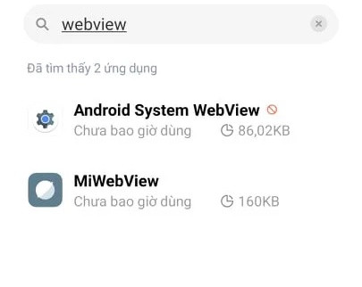 Android Webview trên Xiaomi Android Webview trên Xiaomi