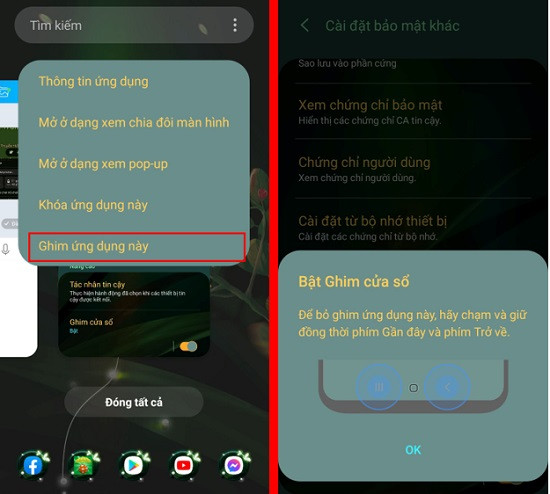 Ghim cửa sổ ứng dụng trên Android Ghim cửa sổ ứng dụng trên Android
