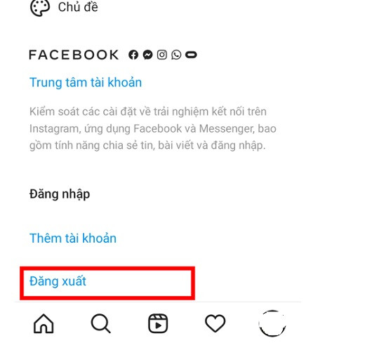 Thoát và đăng nhập lại instagram Thoát và đăng nhập lại instagram