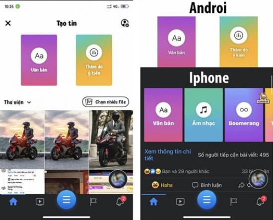 Android không up nhạc lên Story được