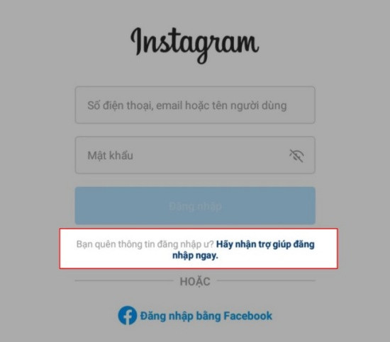 Cách lấy lại Instagram khi quên mật khẩu trên điện thoại bước 1 Cách lấy lại Instagram khi quên mật khẩu trên điện thoại bước 1