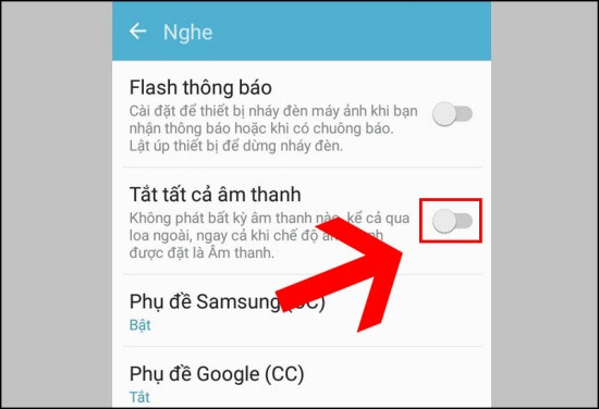 Nguyên nhân Samsung bị tắt tất cả âm thanh