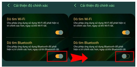 Tắt tính năng dò tìm trên điện thoại Tắt tính năng dò tìm trên điện thoại