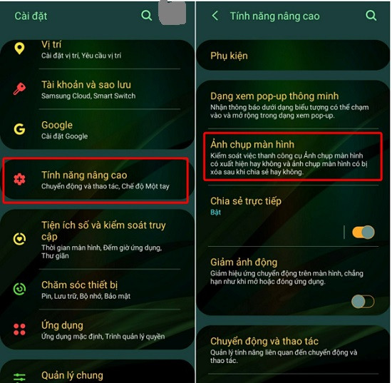 Tính năng nâng cao điện thoại Samsung Tính năng nâng cao điện thoại Samsung
