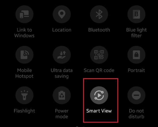 Điện thoại Samsung không có Smart View