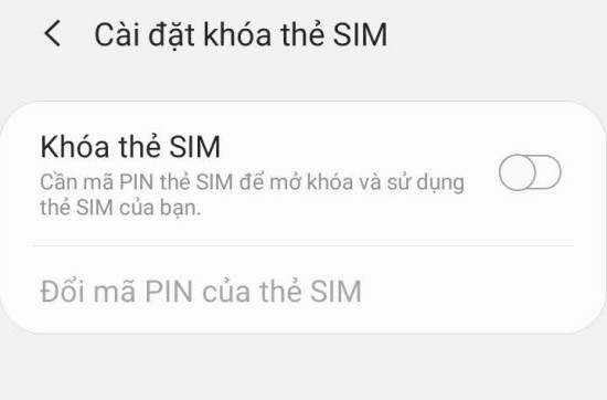 Cách xóa mã PIN SIM Samsung