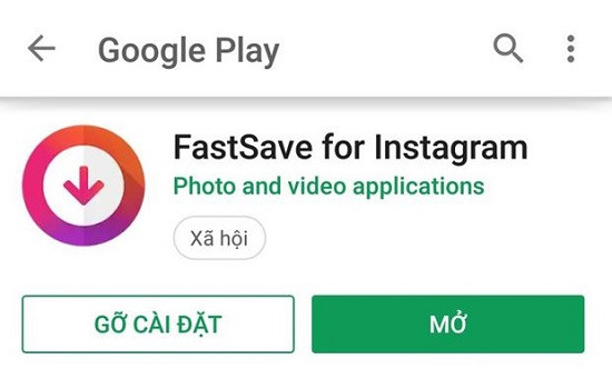 Ứng dụng Fastsave For Instagram Ứng dụng Fastsave For Instagram