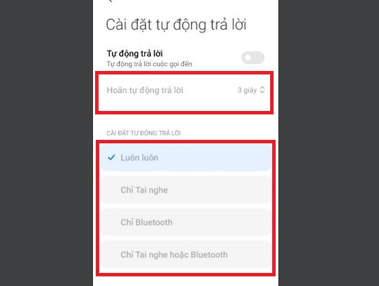 Cài đặt tự động trả lời trên Xiaomi Cài đặt tự động trả lời trên Xiaomi