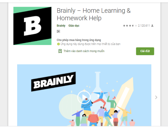 Ứng dụng Brainly - The Homework App là một phần mềm giải bài tập tiếng Anh bằng camera