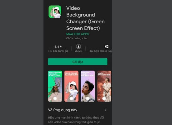 Ứng dụng Video Background Changer (Green Screen Effect)