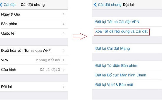 Khôi phục cài đặt gốc iPhone Khôi phục cài đặt gốc iPhone