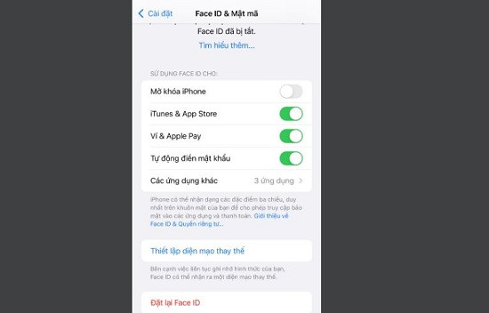 Tắt mở khóa Face ID trên iPhone 12 Tắt mở khóa Face ID trên iPhone 12