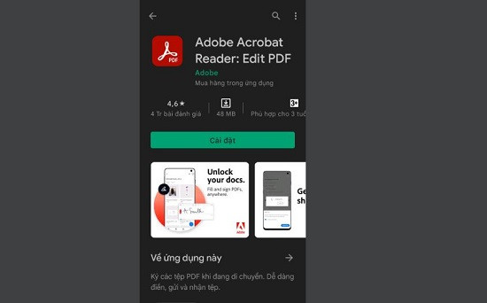 Ứng dụng Adobe Acrobat Reader: Edit PDF