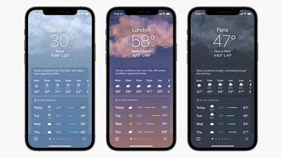 Ứng dụng Weather iPhone Ứng dụng Weather iPhone