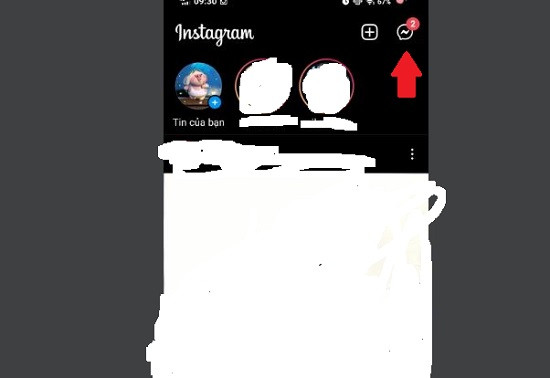 Biểu tượng tin nhắn trong Instagram Biểu tượng tin nhắn trong Instagram