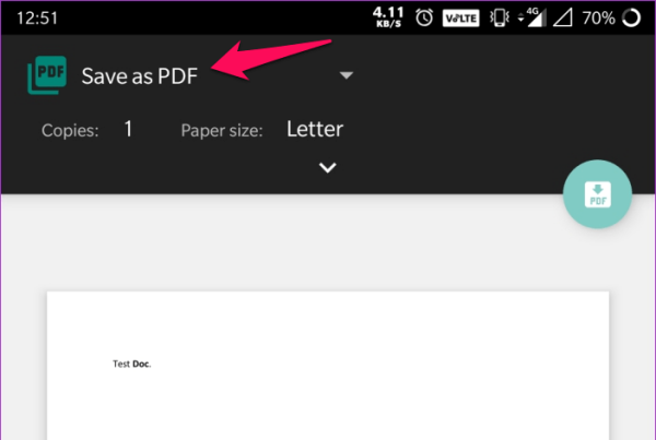 Chọn Save as PDF