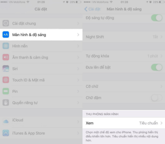 Thiết lập màn hình tiêu chuẩn trên iPhone 12 Thiết lập màn hình tiêu chuẩn trên iPhone 12