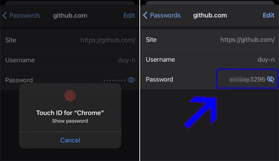 Cách xem lại mật khẩu Gmail trên iPhone bằng Chrome