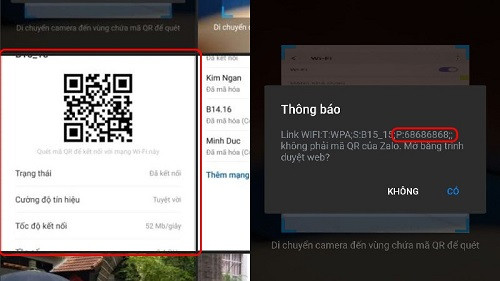 Xem mật khẩu Wifi bằng cách quét mã QR