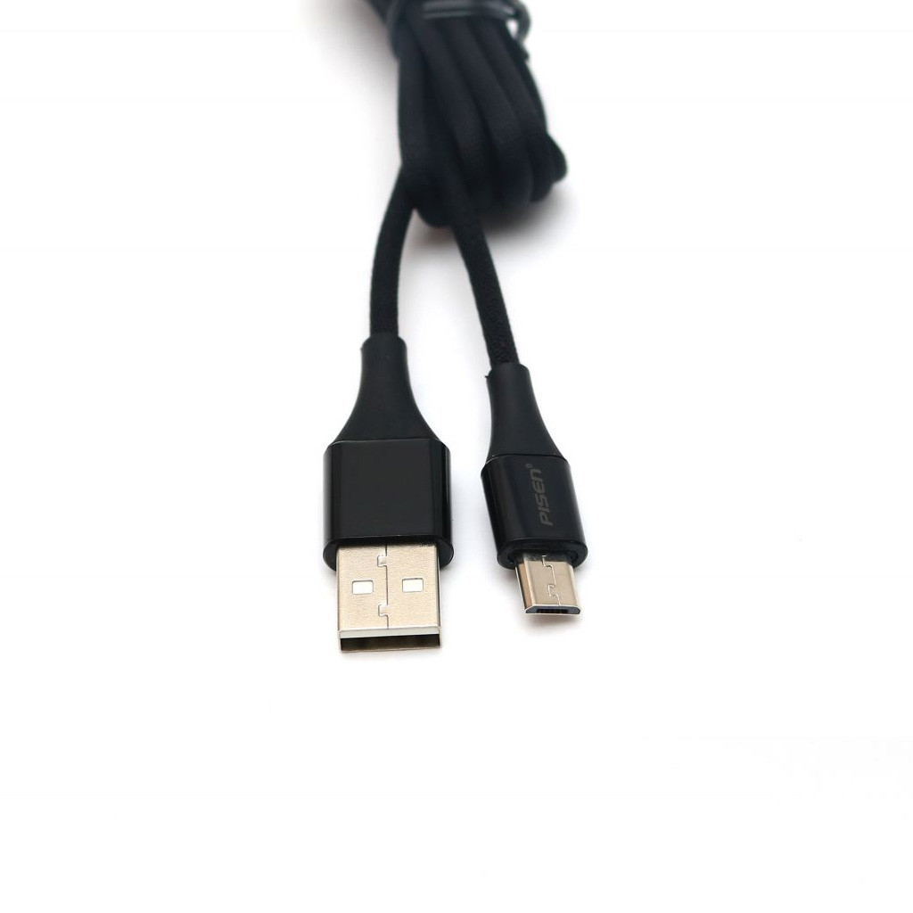 Cáp Pisen Micro USB 2.4A braided 1200m Anti-break giá tốt