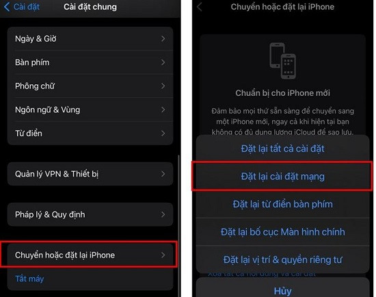Đặt lại cài đặt mạng iPhone 13 Đặt lại cài đặt mạng iPhone 13