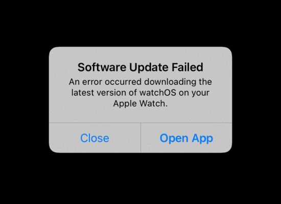 Apple Watch không cập nhật được phần mềm