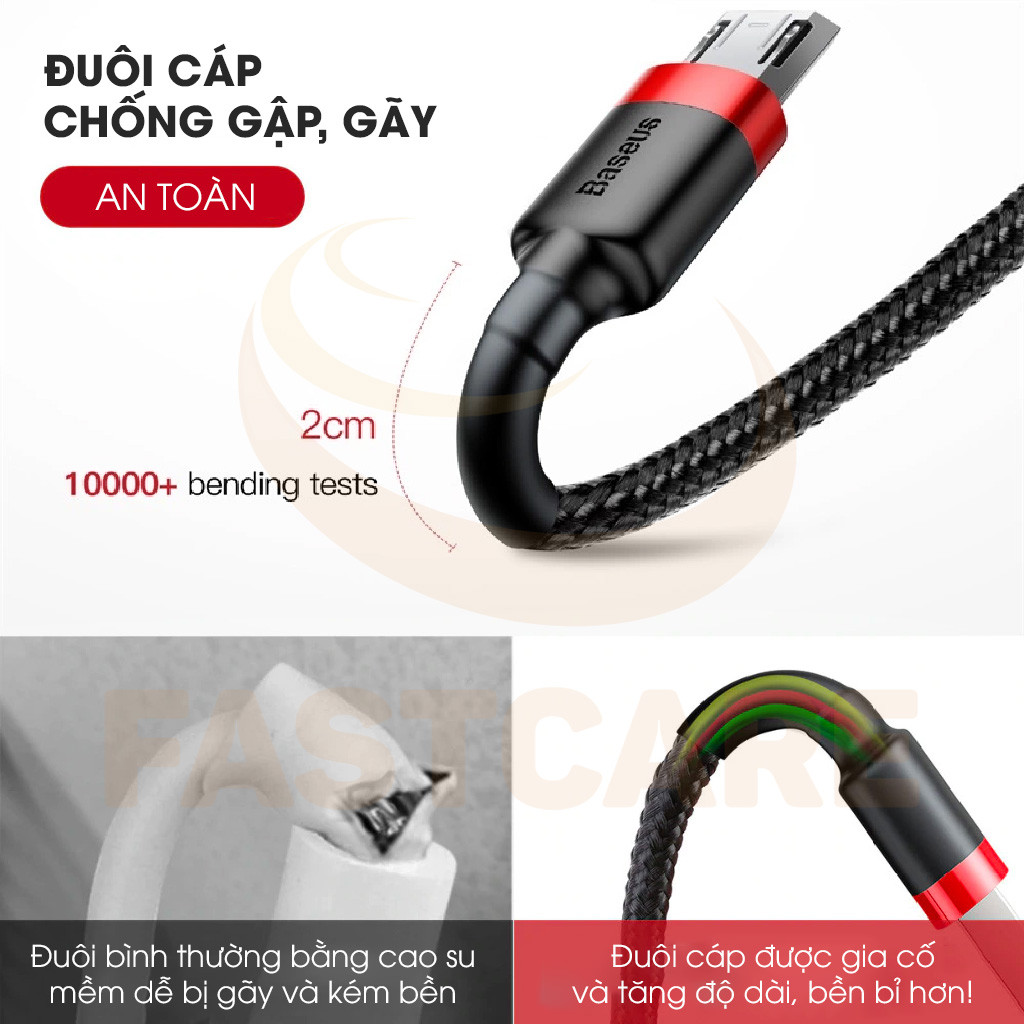Cáp Baseus Cafule Micro USB 1m bền bỉ Cáp Baseus Cafule Micro USB 1m bền bỉ