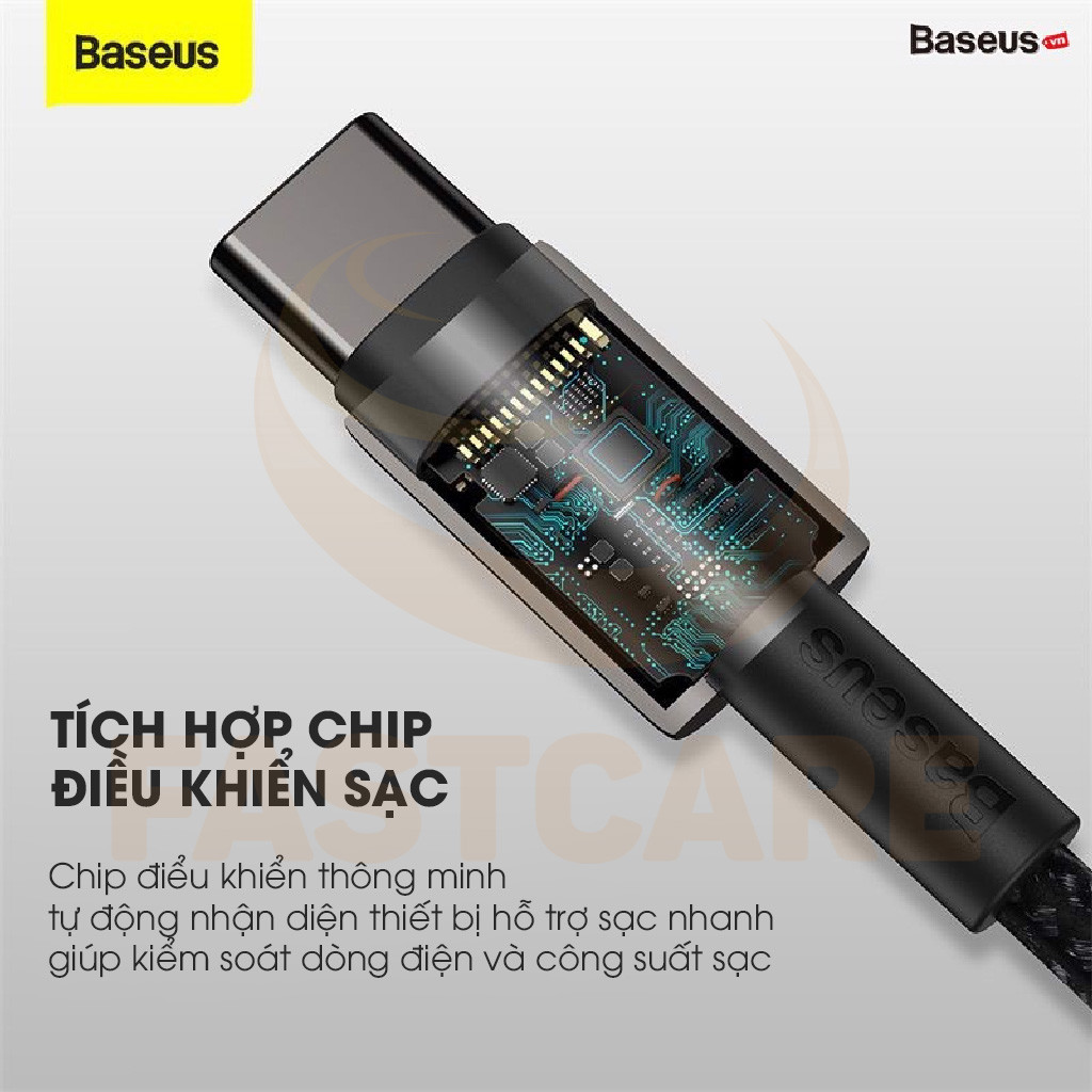 Cáp Baseus Tungsten Gold Fast Type C giá tốt Cáp Baseus Tungsten Gold Fast Type C giá tốt