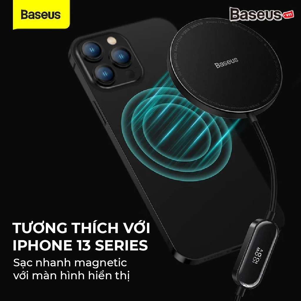 Củ sạc Baseus không dây iPhone 12 chính hãng Củ sạc Baseus không dây iPhone 12 chính hãng