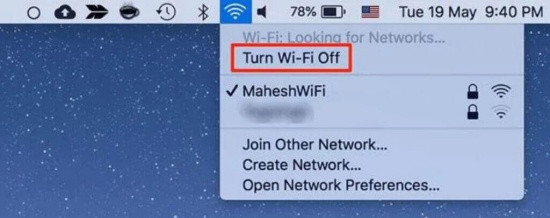 Tắt và bật Wifi trên Macbook