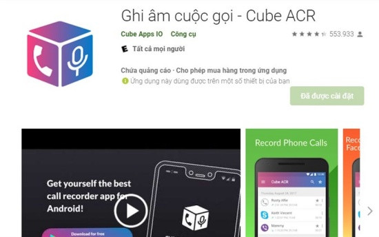 Sử dụng app Cube ACR
