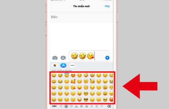 Bàn phím iPhone không có Emoji
