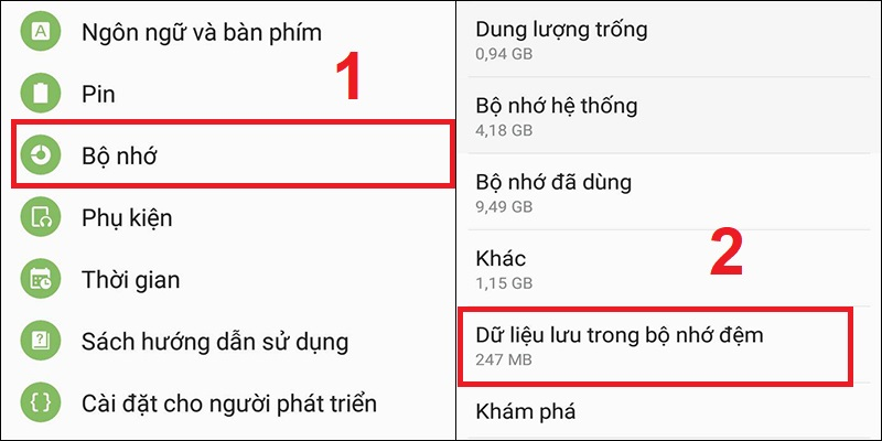 Xóa cache, bộ nhớ đệm file Xóa cache, bộ nhớ đệm file