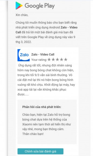 Nguyên nhân Zalo bị lỗi bong bóng chat Nguyên nhân Zalo bị lỗi bong bóng chat