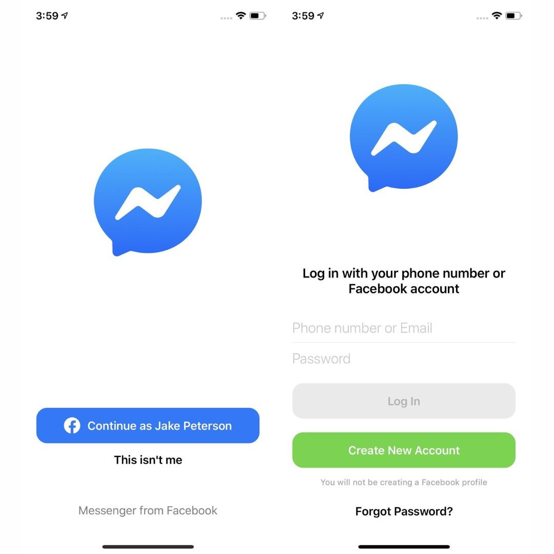 Cách dùng Messenger không cần Facebook