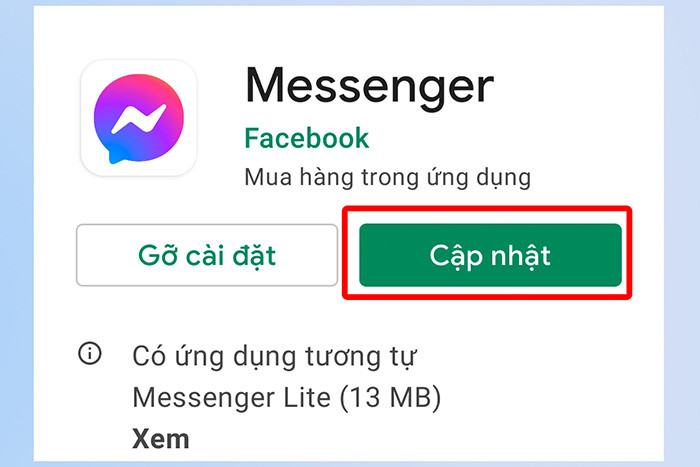 Cập nhật mới ứng dụng Messenger