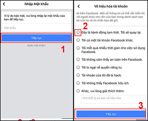 Khóa tài khoản Facebook trên điện thoại Khóa tài khoản Facebook trên điện thoại