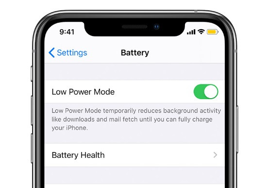 Chế độ nguồn điện thấp trên iPhone 11 Pro