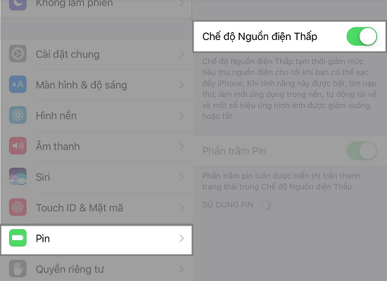 Chế độ nguồn điện thấp trên iPhone 12 Chế độ nguồn điện thấp trên iPhone 12