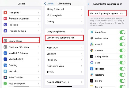 Tắt tính năng làm mới ứng dụng nền trên iPhone 14 Tắt tính năng làm mới ứng dụng nền trên iPhone 14