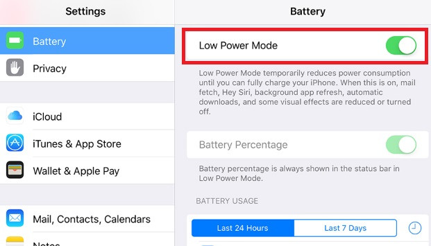 Bật chế độ tiết kiệm pin trên iPhone X