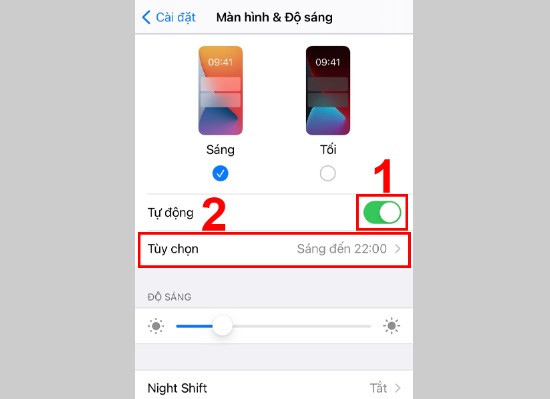 Cài đặt chế độ tối Cài đặt chế độ tối