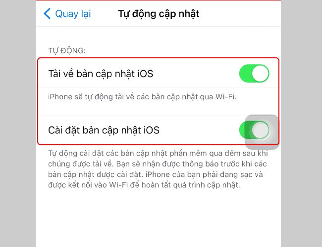 Tắt cập nhật ứng dụng Tắt cập nhật ứng dụng