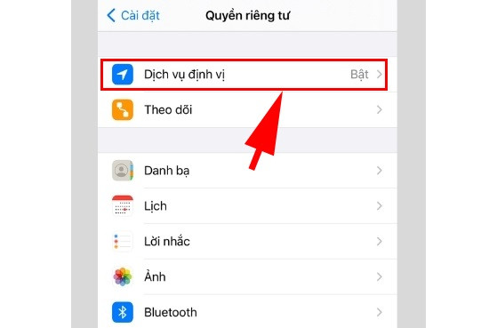 Tắt định vị Tắt định vị