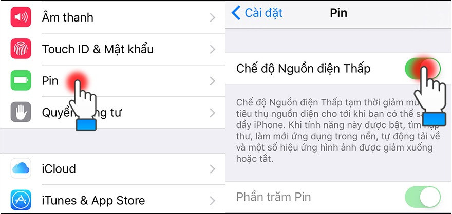 Vừa sạc vừa bật chế độ Tiết kiệm pin iPhone Vừa sạc vừa bật chế độ Tiết kiệm pin iPhone