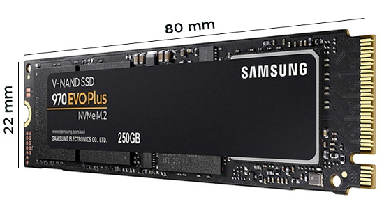 Ổ cứng SSD Samsung 970 EVO Plus 250GB M2 2280 PCIe NVMe Gen 3×4 MZ-V7S250BW