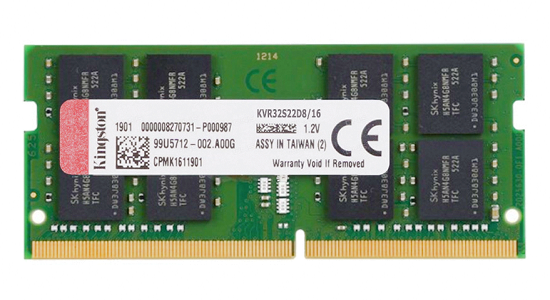 Ram Laptop Kingston 16GB DDR4 3200MHz SODIMM CL22 - KVR32S22D8/16