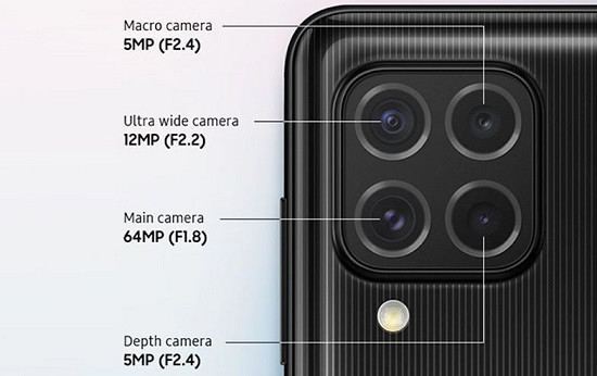 Camera sau Samsung M62